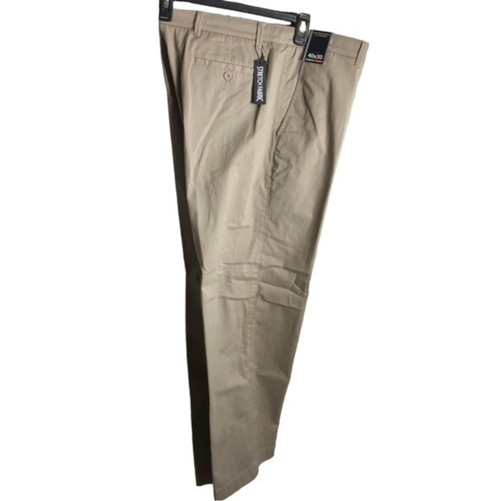 Roundtree & Yorke 40X30 khaki twill travel‎ Pants